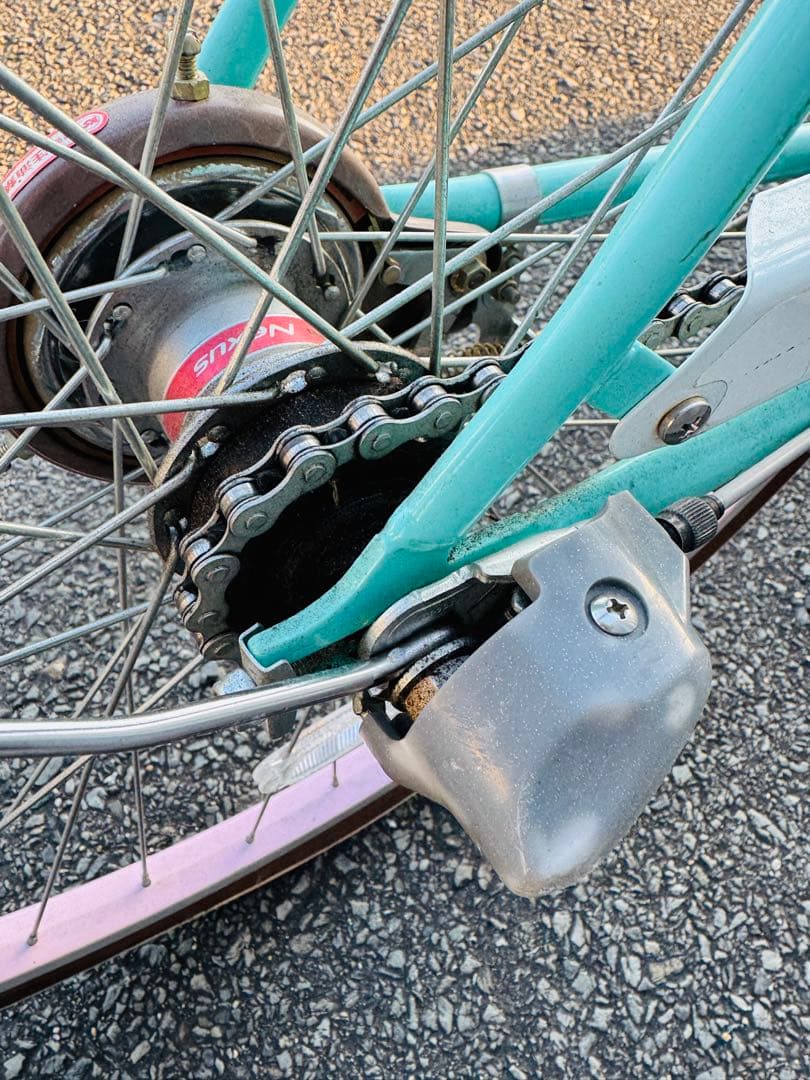 福岡発 ミントグリーン系 自転車 26インチ 軽量 通学 通勤 家庭用