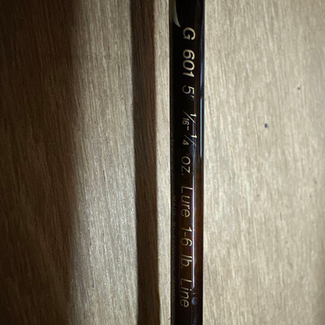 フェンウィックG 601 古い時代のグラファイト製ライトアクション・バスロッド