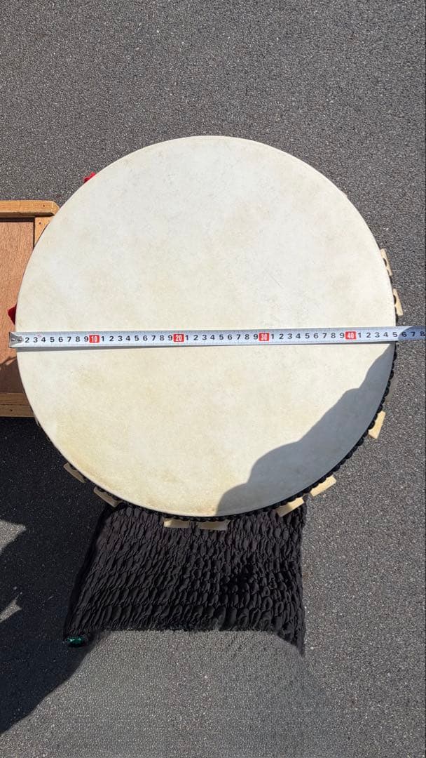 【引取り限定】和太鼓 集成材尺5直径約45cm①