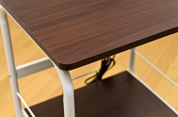《新品・送料無料》コンセント付　レンジ台　WAL/WH