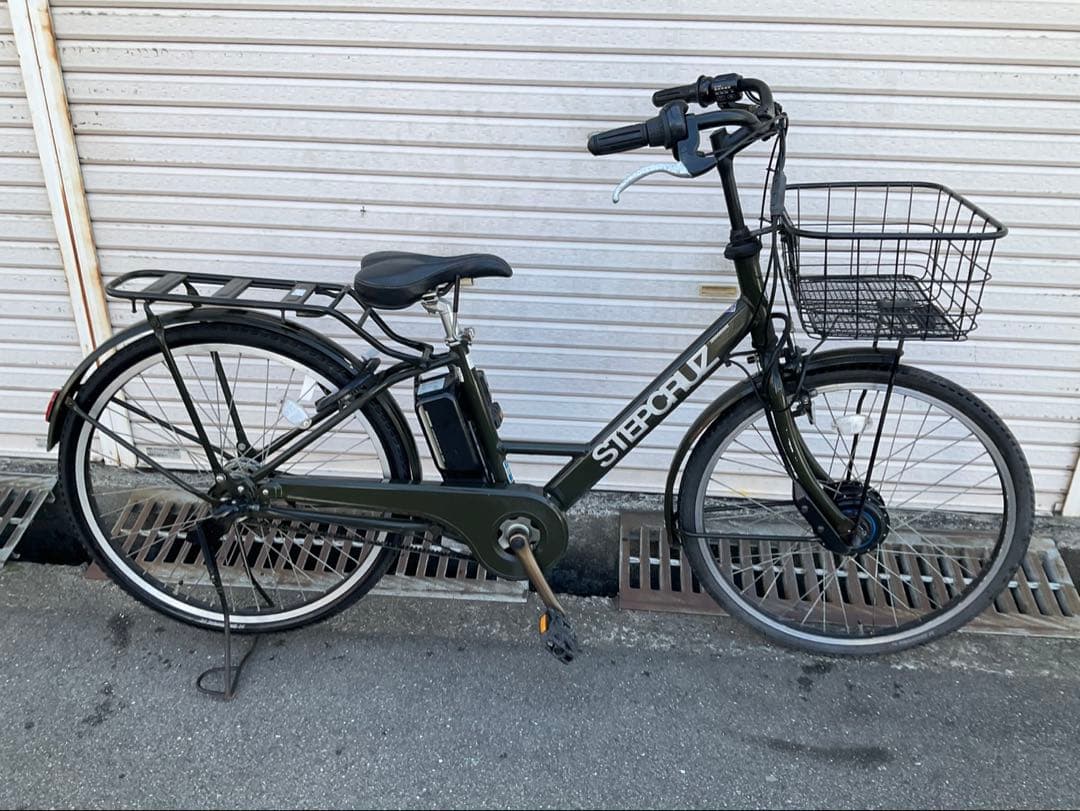 ブリヂストン新機種電動アシスト自転車STEP cruise26インチカーキ色