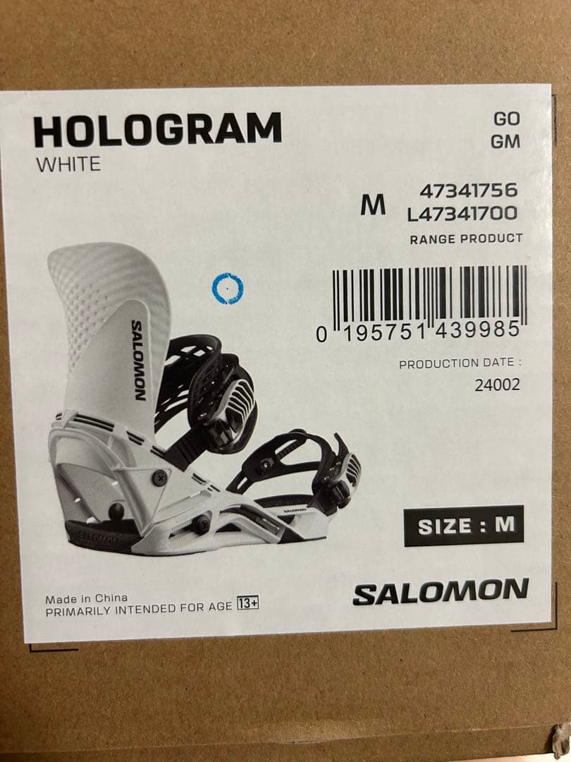 SALOMON HOLOGRAM ビンディング M ホワイト