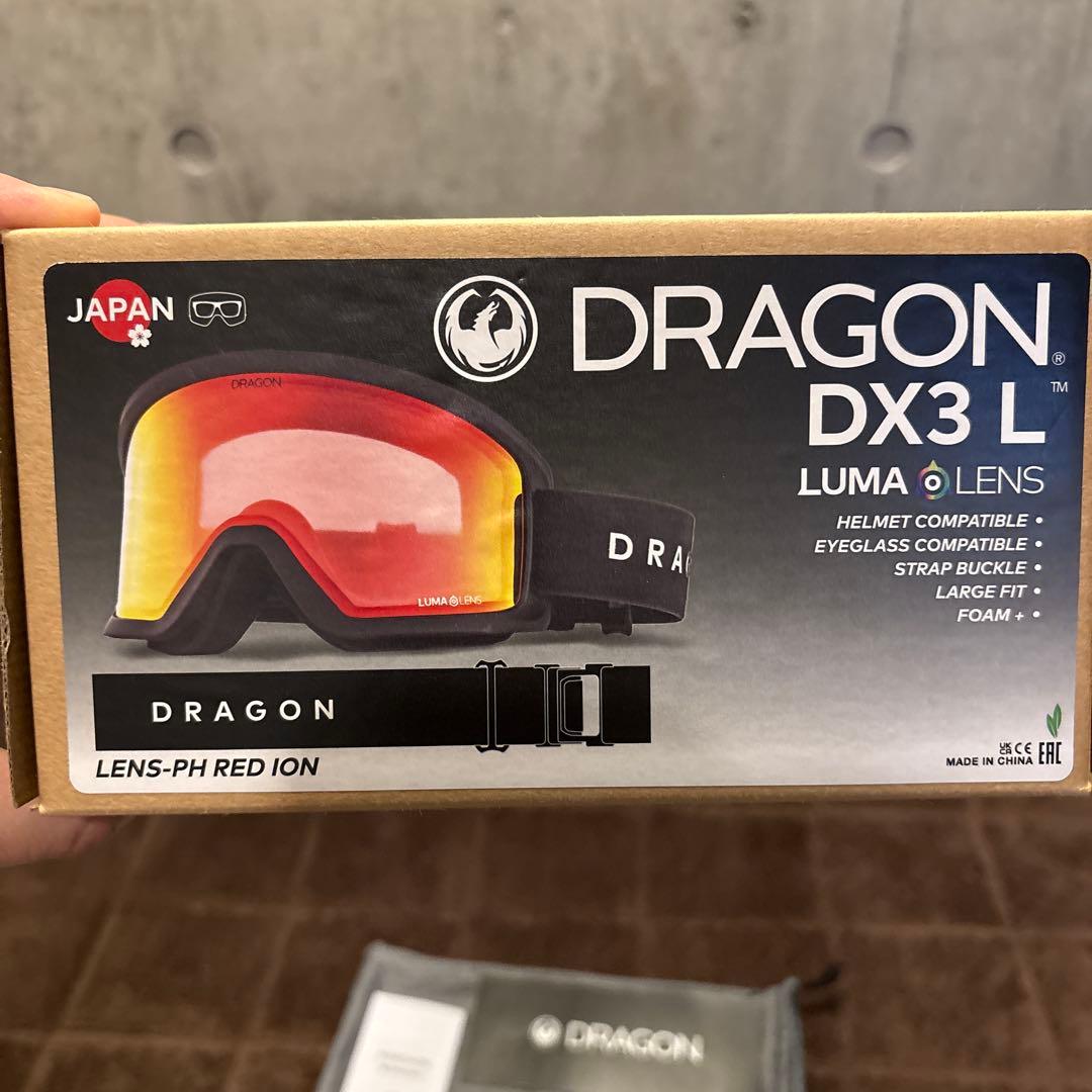 未使用　25-26 DRAGON ドラゴン DX3L 調光　ルーマレンズ　RED