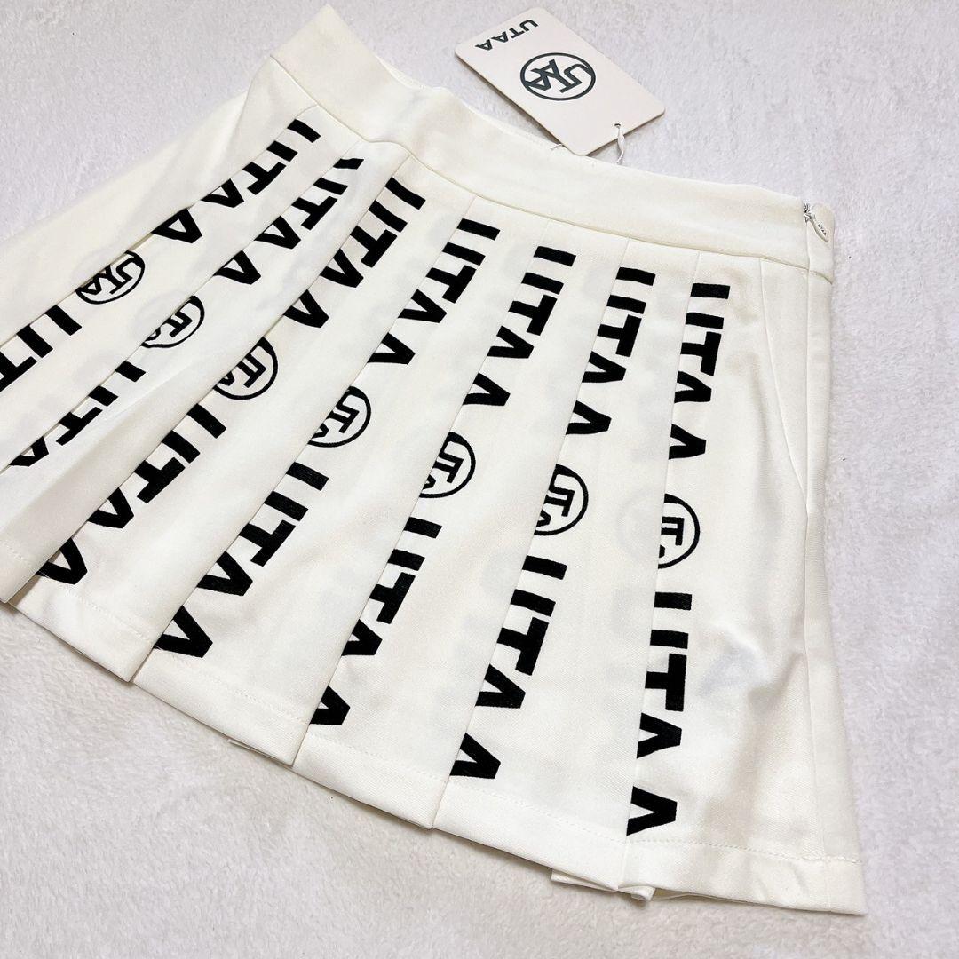 新品　UTAA　ユタ　ゴルフ　スカート　ホワイト　M　レディース