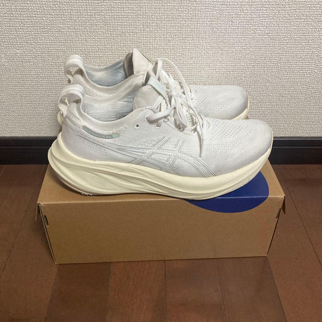 asics ゲルニンバス26 ホワイト 25.5cm