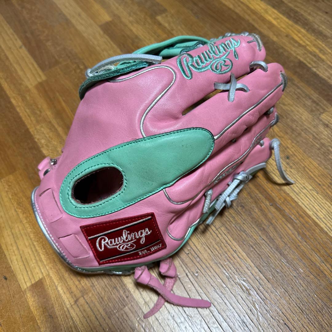 Rawlings 軟式グローブ ピンク/グリーン