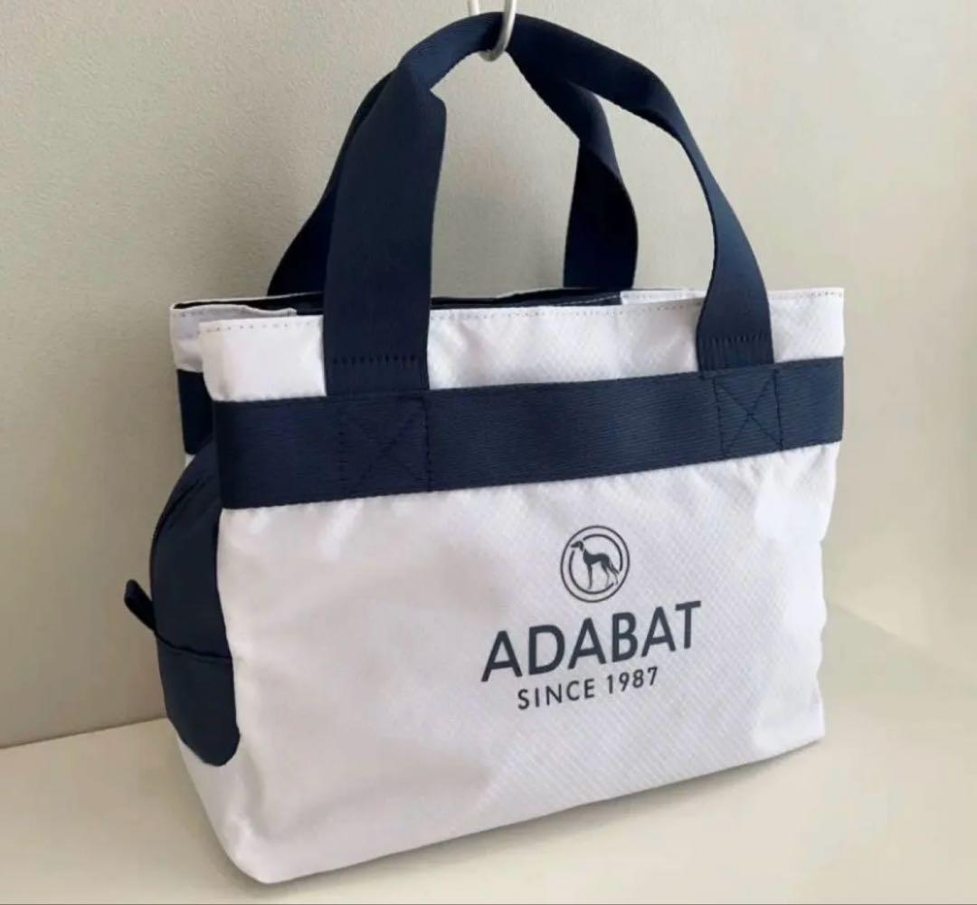 【新品未使用】アダバット adabat ロゴデザイン カートバッグ ホワイト