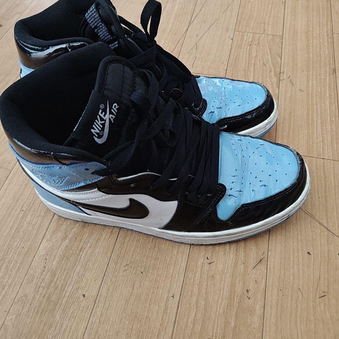 多分　NIKE AJ1 UNC Blue Chill パテント 26.5cm