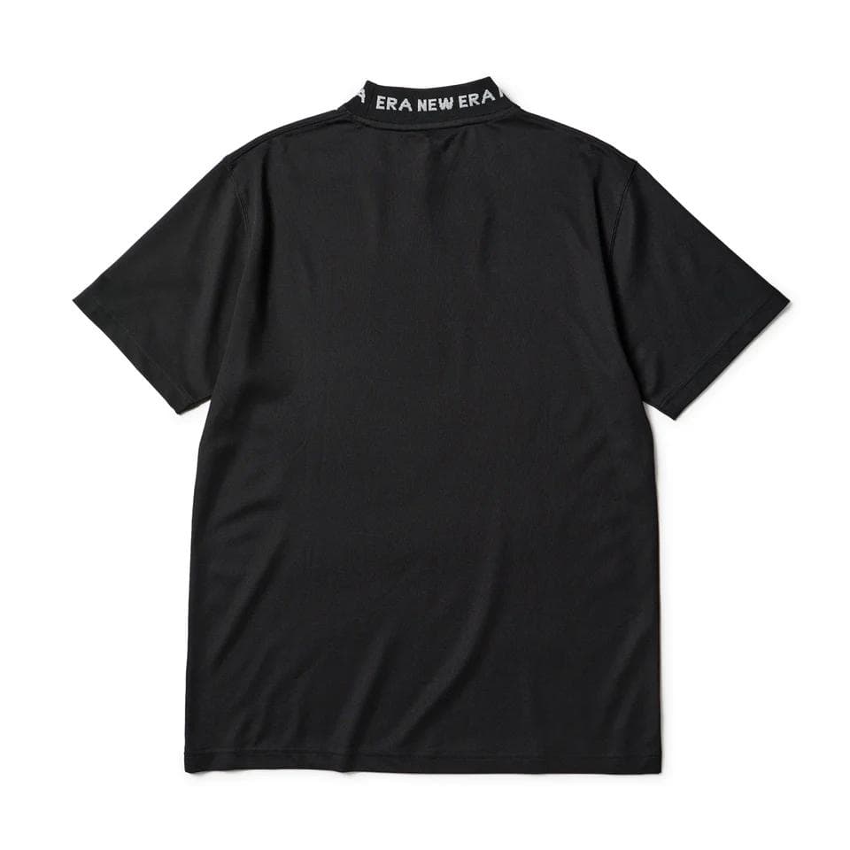 NEWERA GOLF 半袖 モックネック シャツ　鹿の子 ブラック　Lサイズ