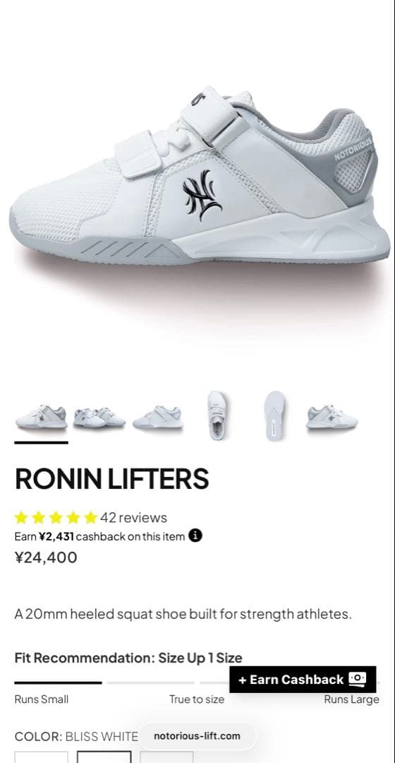 notorious lift RONIN LIFTERS スクワットシューズ37
