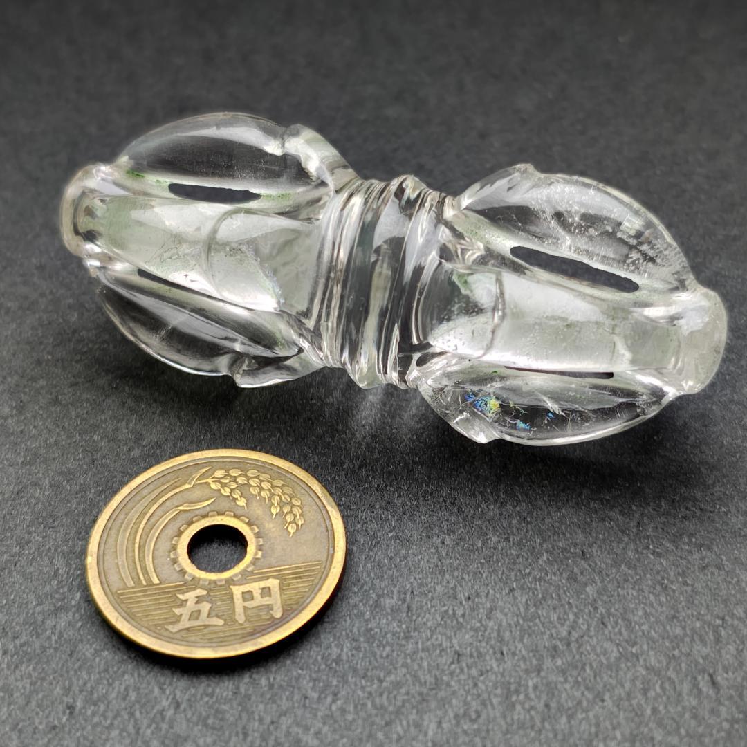 ネパール ヒマラヤ水晶製 金剛杵 バジュラー 空海と密教美術 No,9
