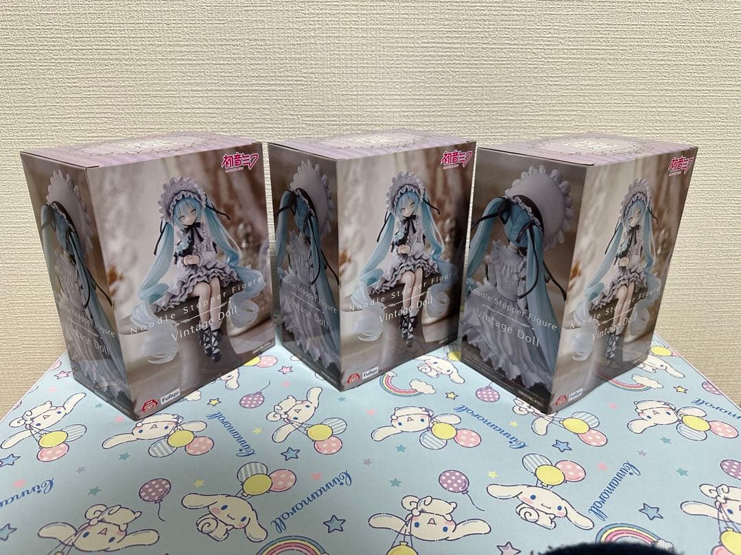 初音ミク ぬーどるストッパーフィギュア ヴィンテージドール メイド ３個セット