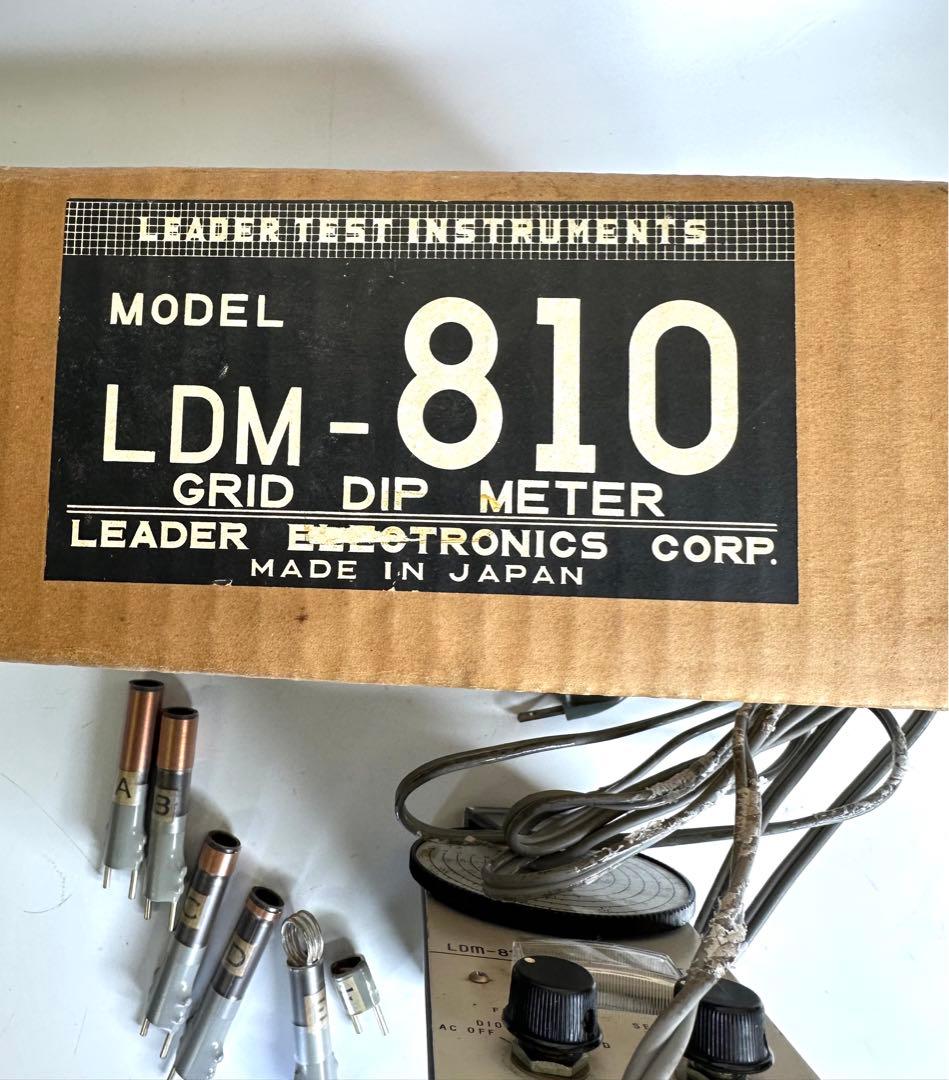 LEADER LDM-810 グリッドディップメーター 日本製 測定器 コイル付