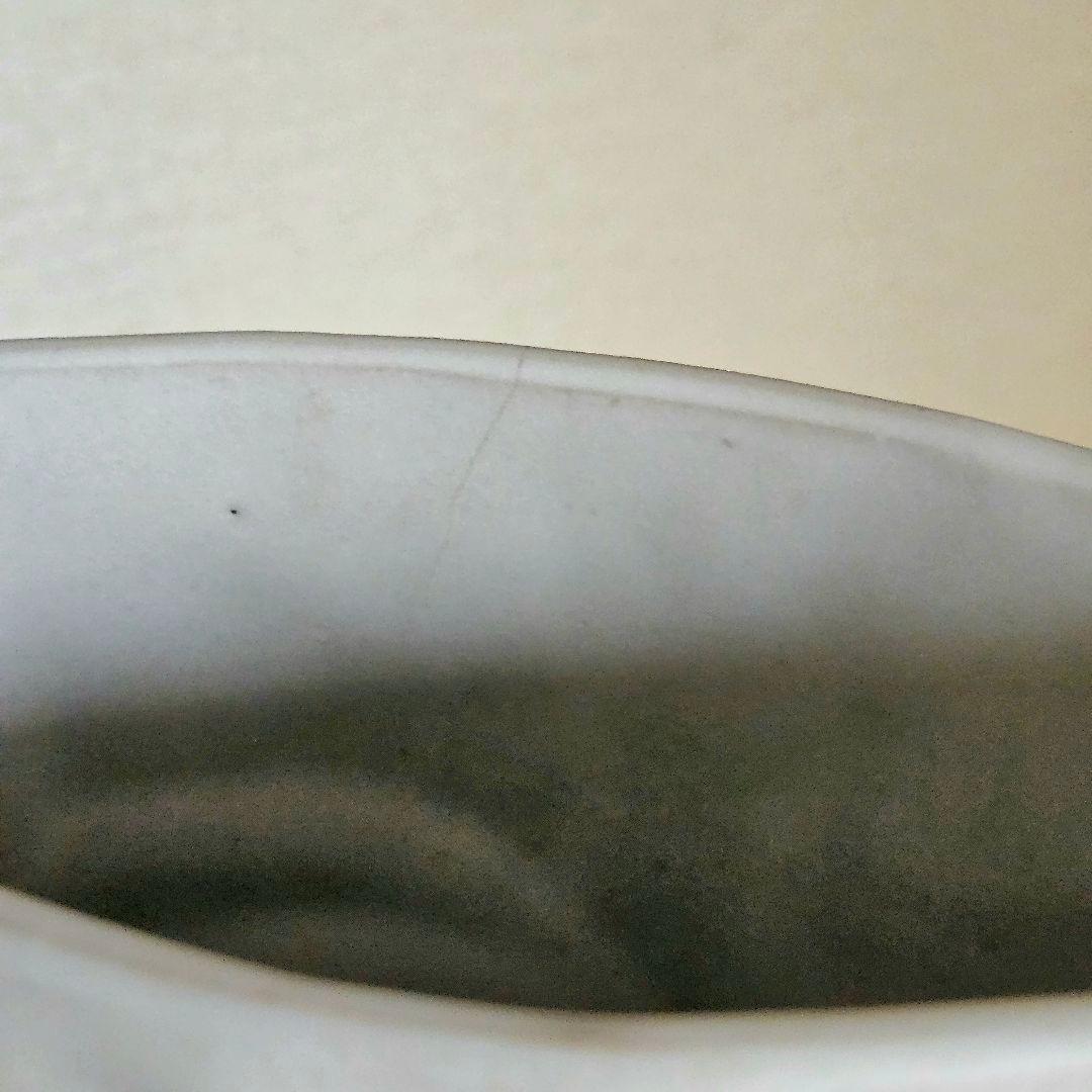 訳あり☆Akanbi 花瓶 2点セット ネイビー＆ホワイト 陶器製 円筒 作家物