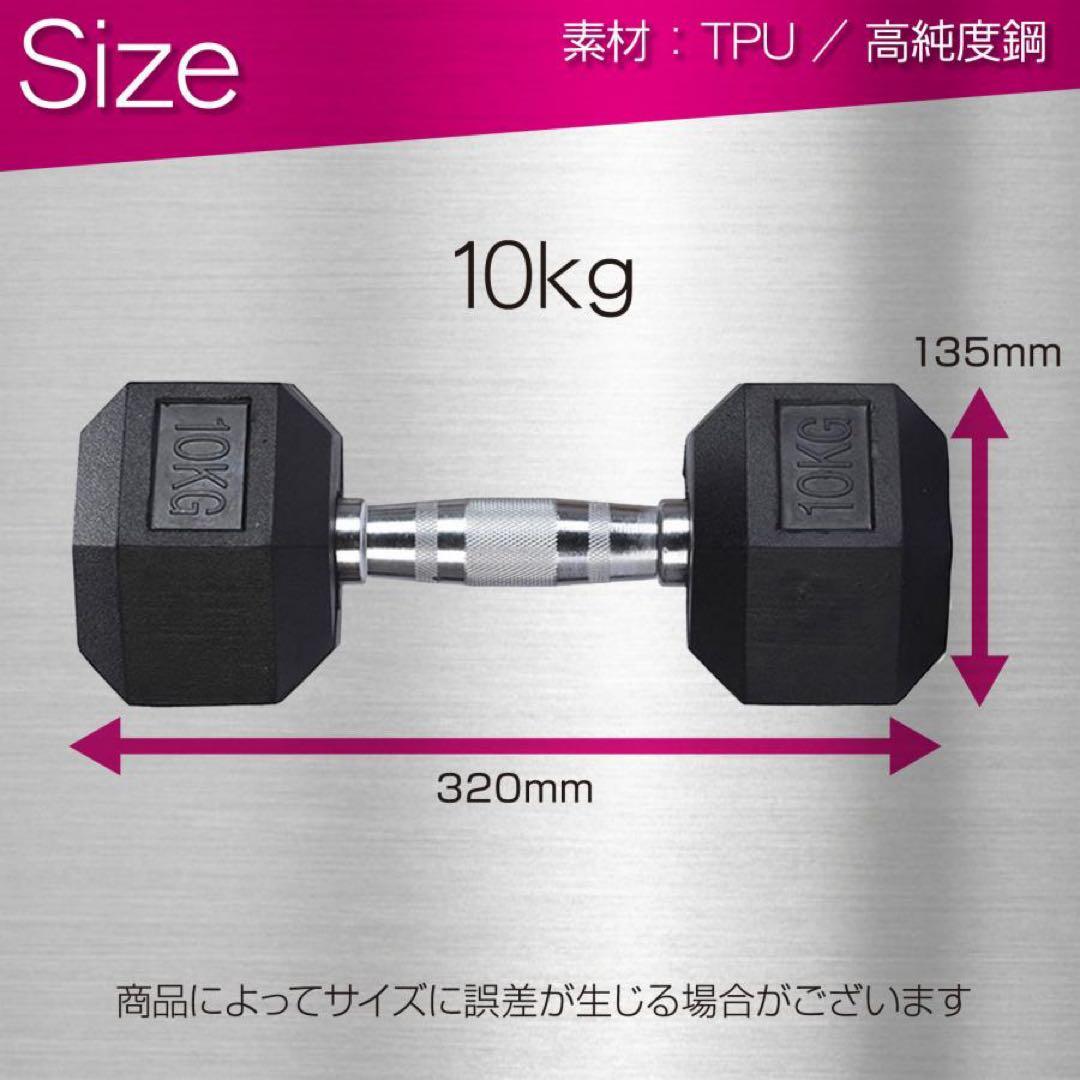 ダンベル10kg 2個セット ヘックスダンベル ヘキサゴンダンベル 六角