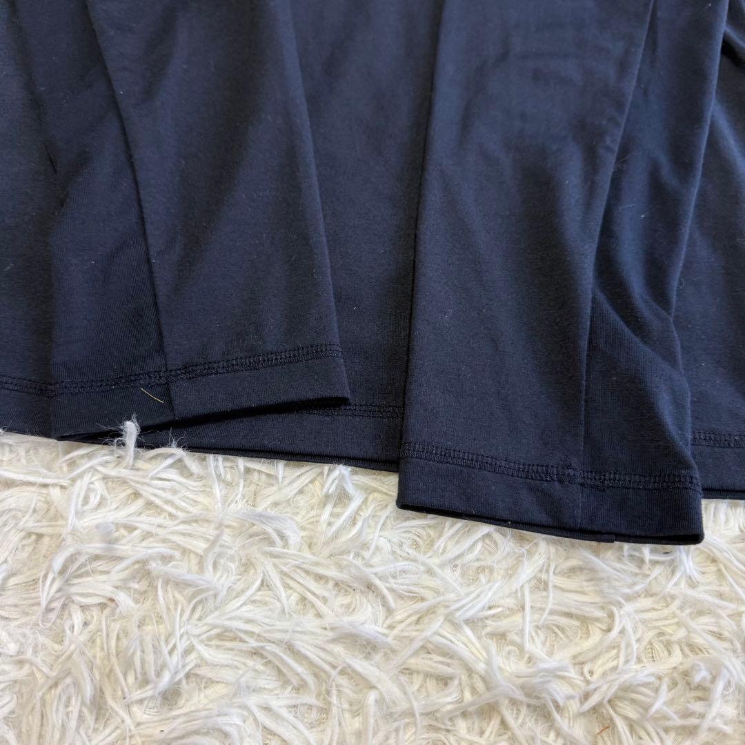 【トラビスマシュー】美品 モックネック ブラック 刺繍ロゴ XL メンズ 長袖