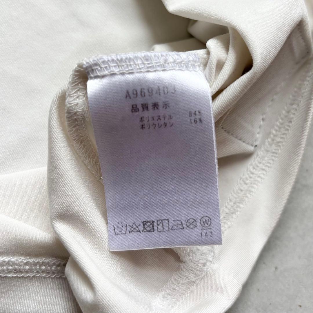 ARCHIVIO アルチビオ モックネック半袖Tシャツ ロゴプリント ストレッチ
