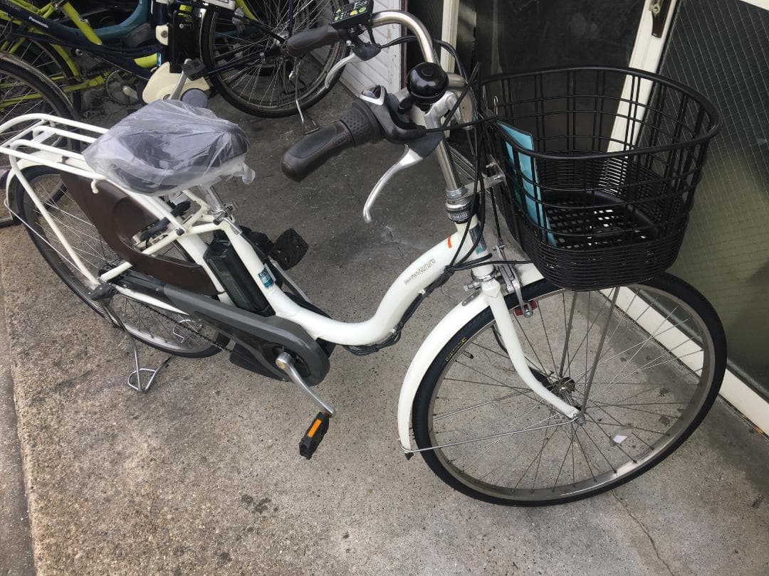 地域限定送料無料　パス　ナチュラ　12,3AH　子供乗せ　白　神戸　電動自転車
