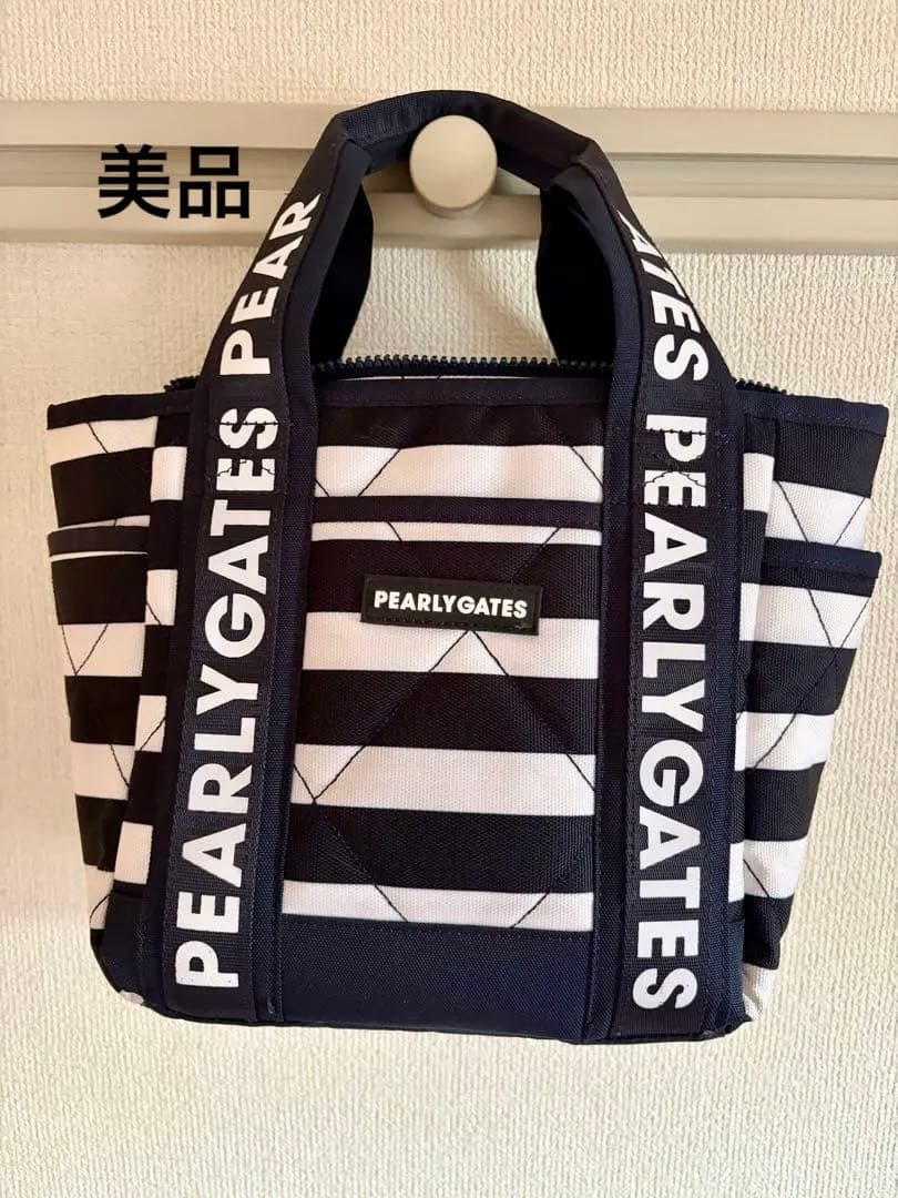 PEARLY GATES ストライプトートバッグ