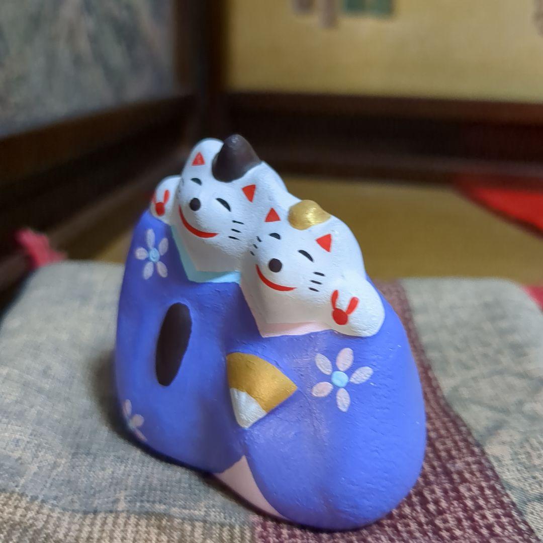 激レア品❤️窯出し猫❤️工房輪葉葉　お雛様猫
