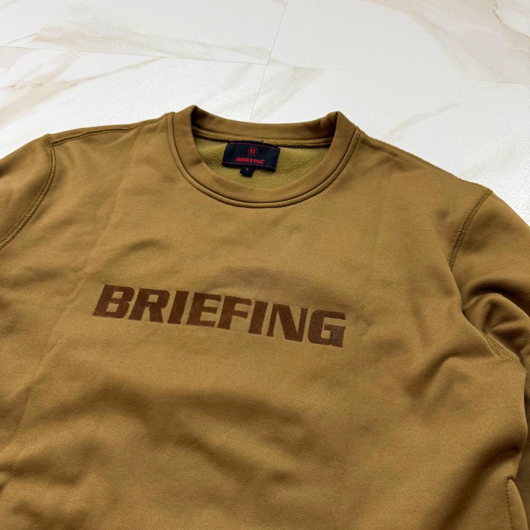 【良品✨】BRIEFING スニード トレーナー ロゴ GOLF ブラウン
