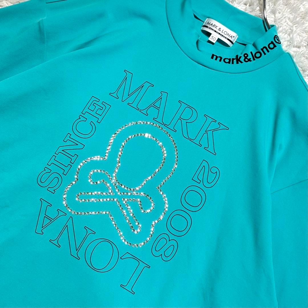【新品同様】 現行品 マークアンドロナ モックネック スワロフスキー 50 XL