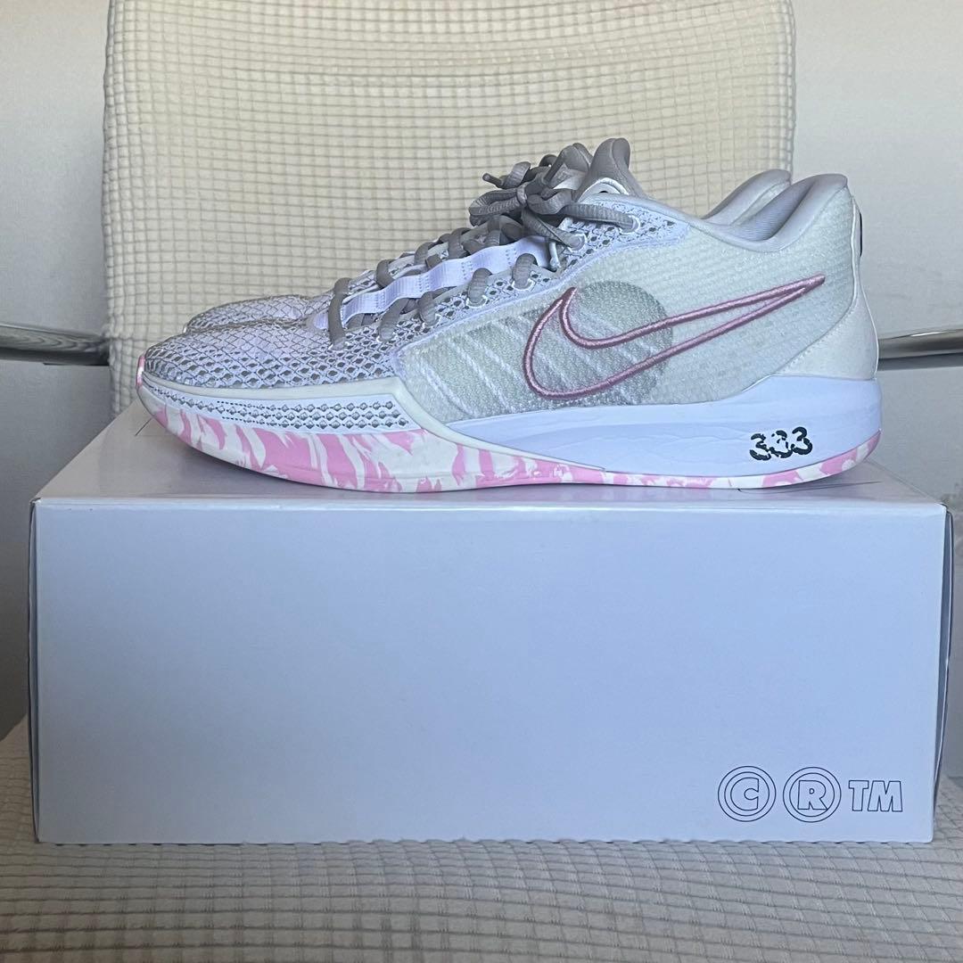 パ*イ様 Nike バスケットボールシューズ 27.5cm ホワイト/ピンク