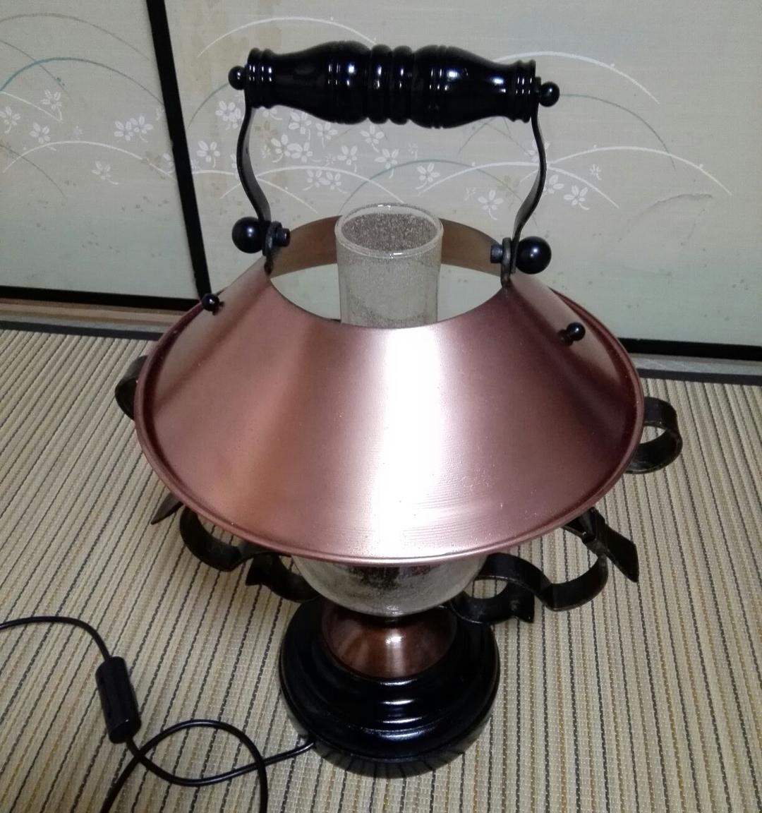 ☆a843、昭和　レトロ　アンティーク　オイルランプ風　スタンドランプ