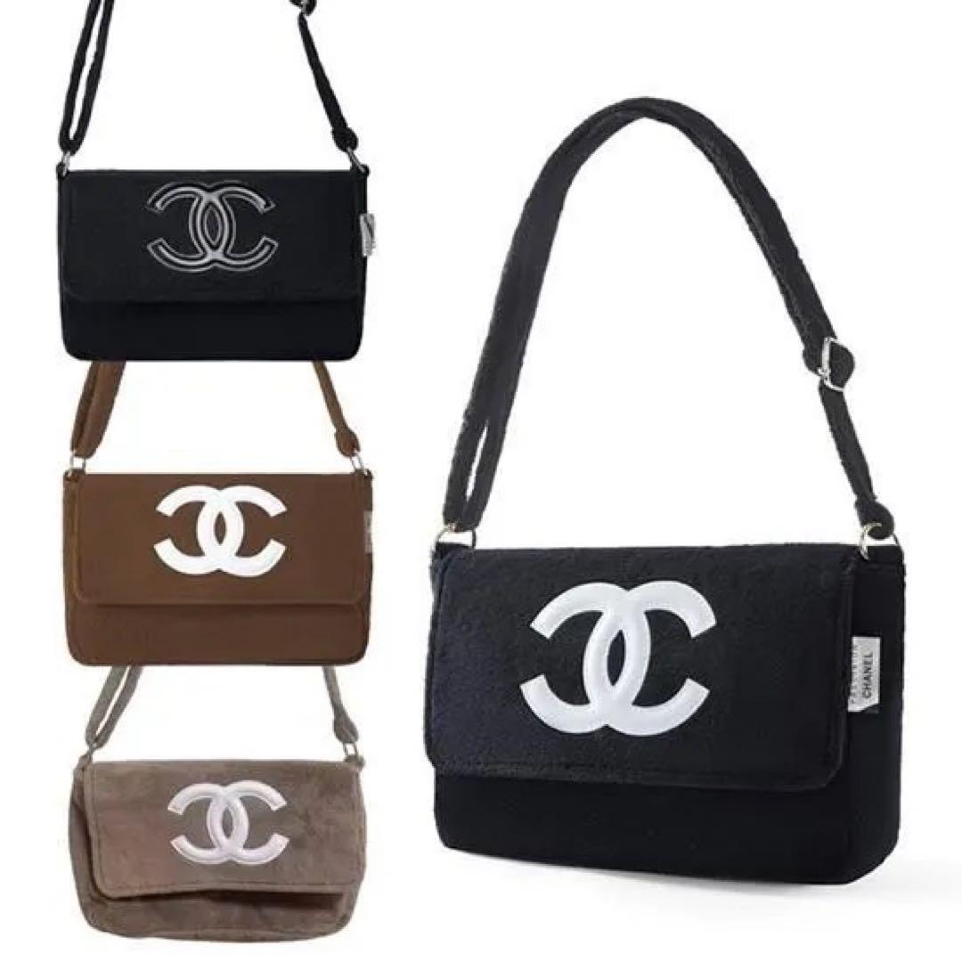 あ*＊様 CHANEL シャネル ミニバッグ ポーチ コーヒーブラウン×ホワイト