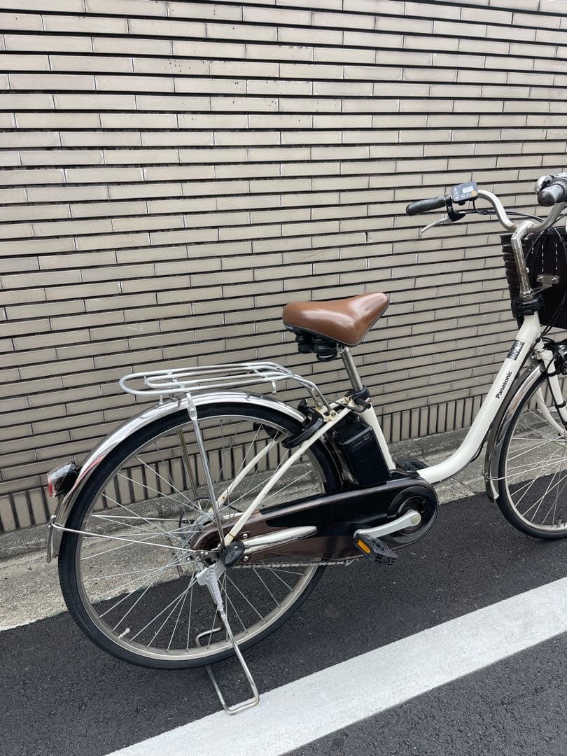 パナソニック電動アシスト自転車 ホワイト バスケット付き26DPTR02