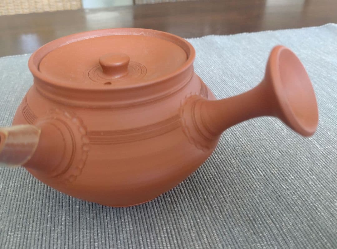 常滑焼 桑山圭洋造 朱泥 茶注 急須 茶道具　 木箱付き