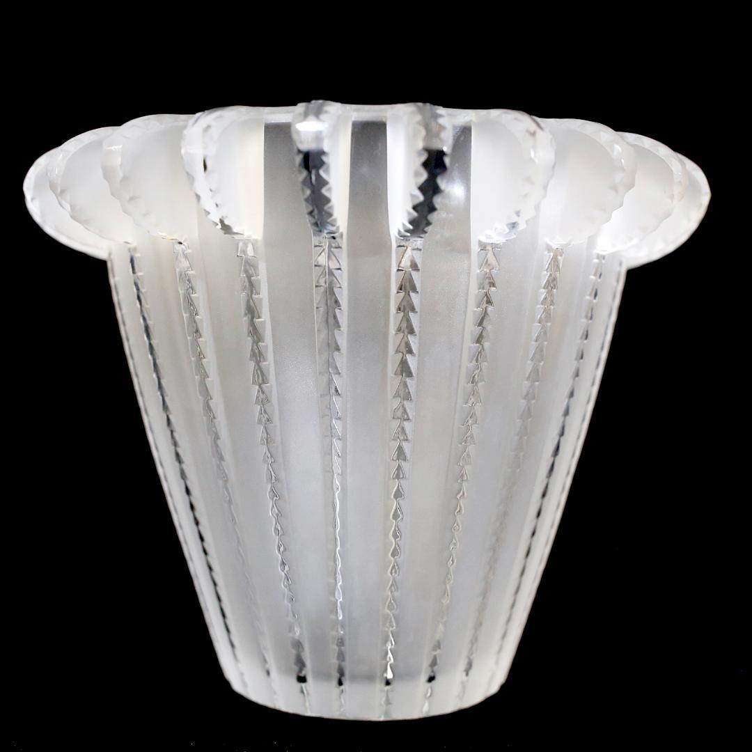 【美品 送料込】ラリック ロワイヤ 花瓶 クリスタル Royat LALIQUE