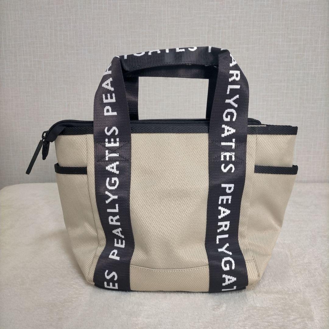 【タグ付】PEARLY GATES カートバッグ　ラウンドバッグ ベージュ