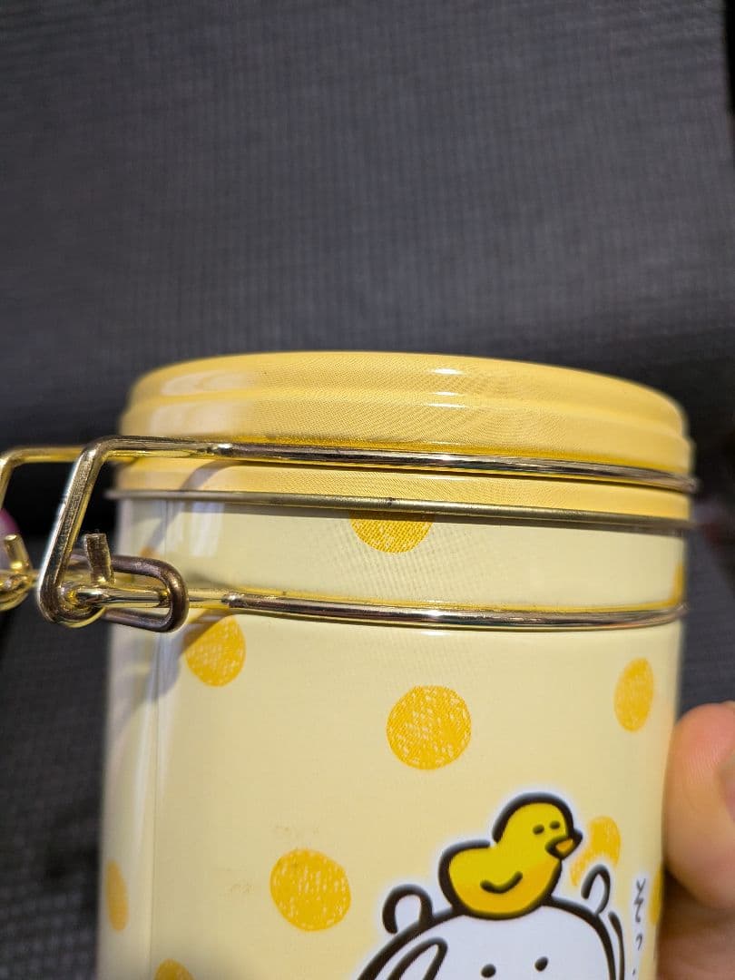 自分ツッコミくまミニキャニスター缶 バッチ缶　インパララウンド缶