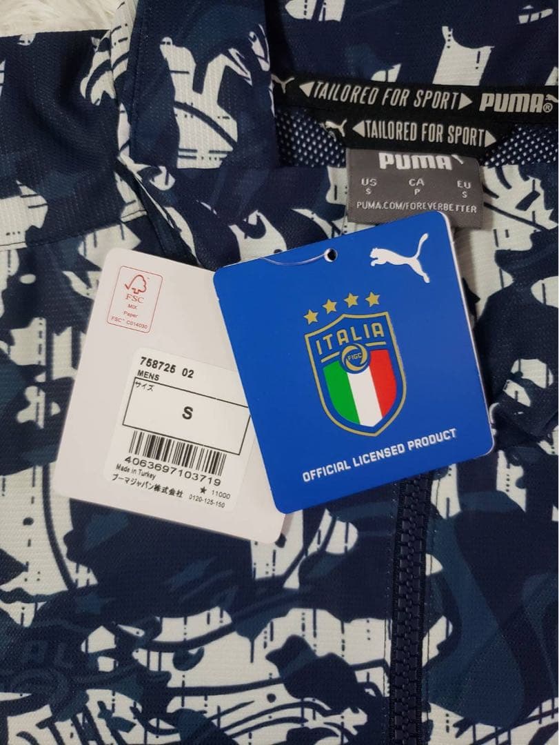 【新品タグ付】イタリア代表 FIGC TFS ウーブンジャケット　ピーコート　S