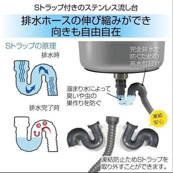 人気　ステンレス簡易流し台 ガーデンシンク 屋外A55