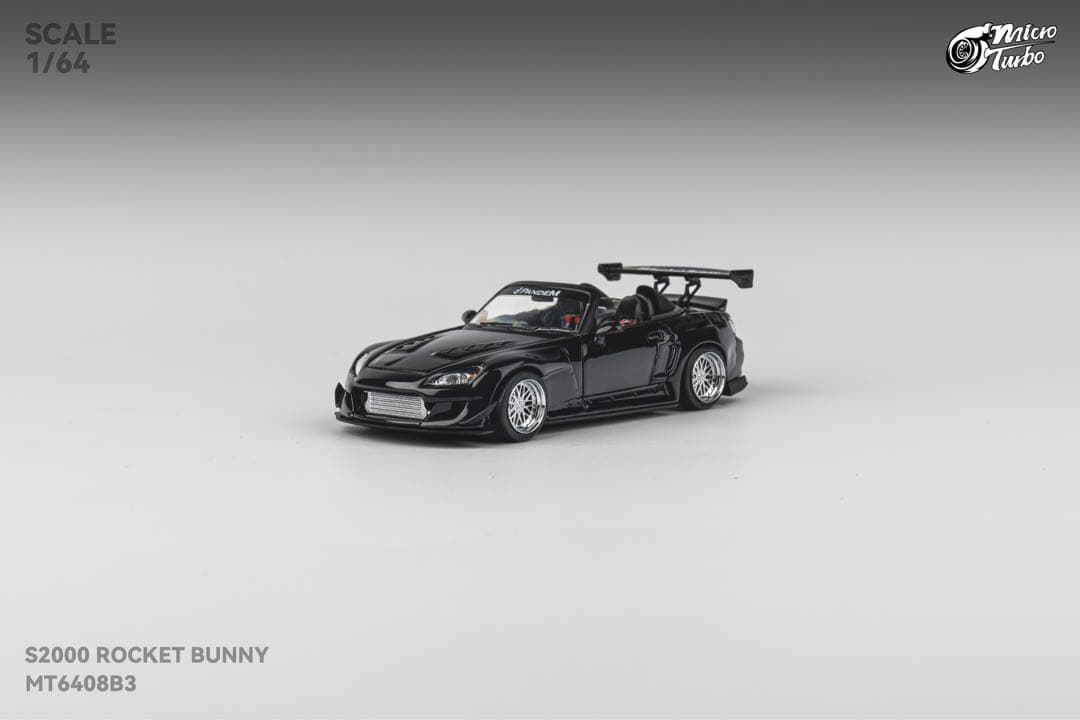 1/64 Micro Turbo ホンダ S2000 ロケバニ　メタブラック