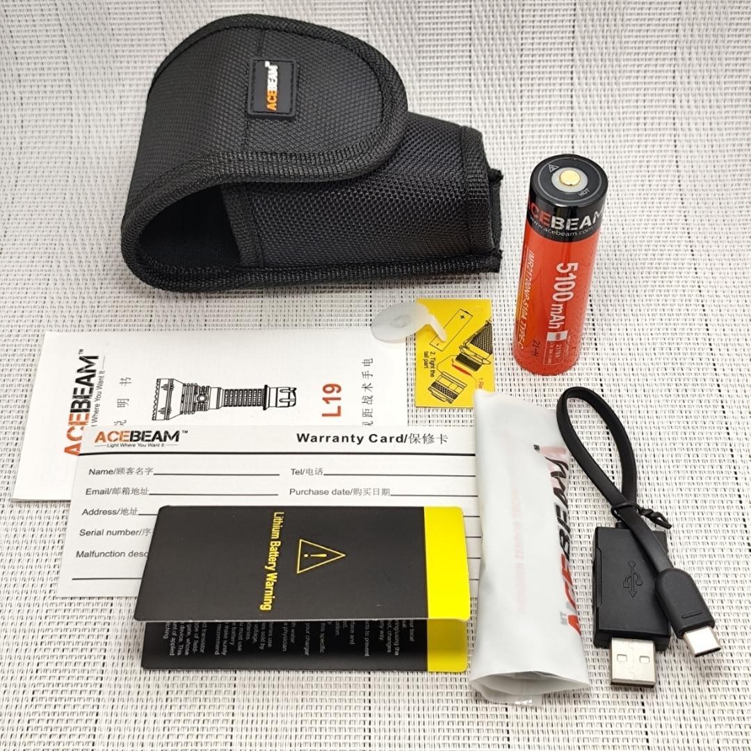 ACEBEAM L19 1.0 OSRAM 白+Fenix ALF18アダプター