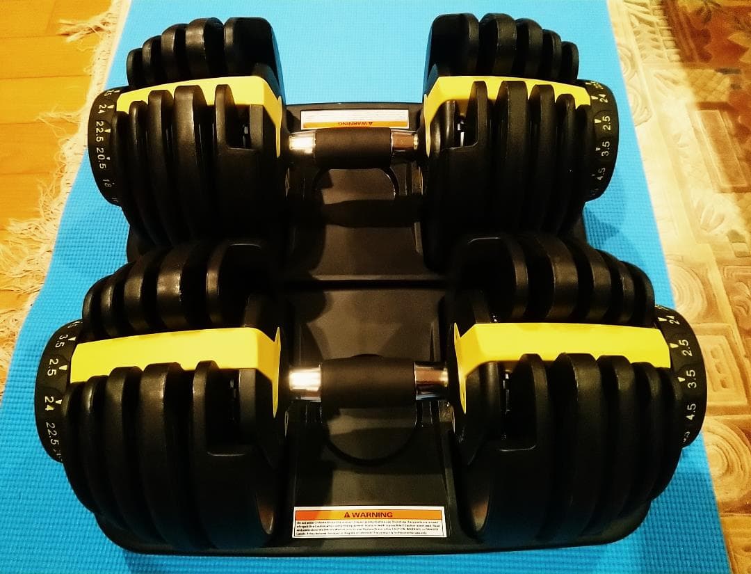 品薄【可変式ダンベル】さらに値下げしました！アジャスタブルダンベル24Kg×2