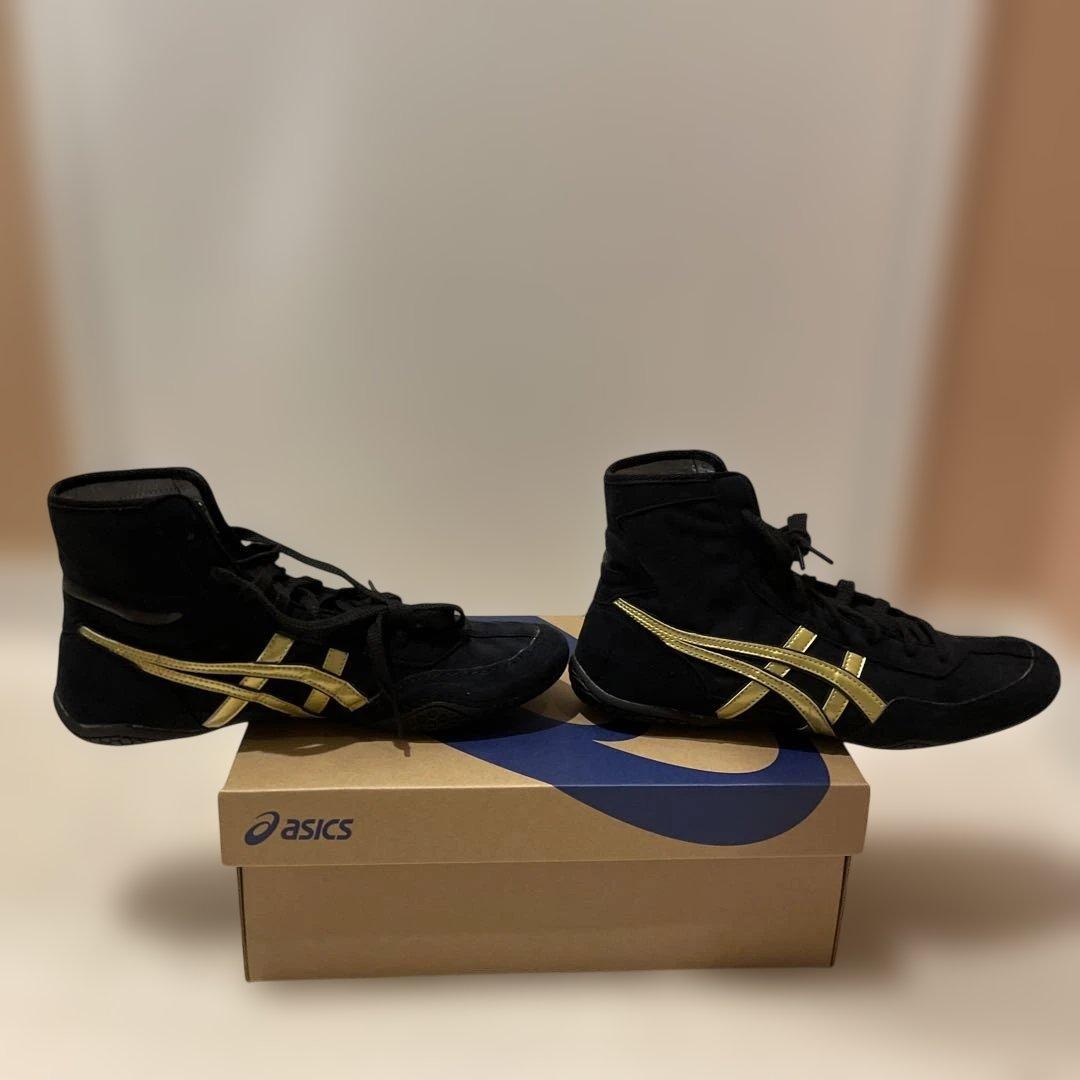 ASICS ボクシングシューズ ブラック/ゴールド