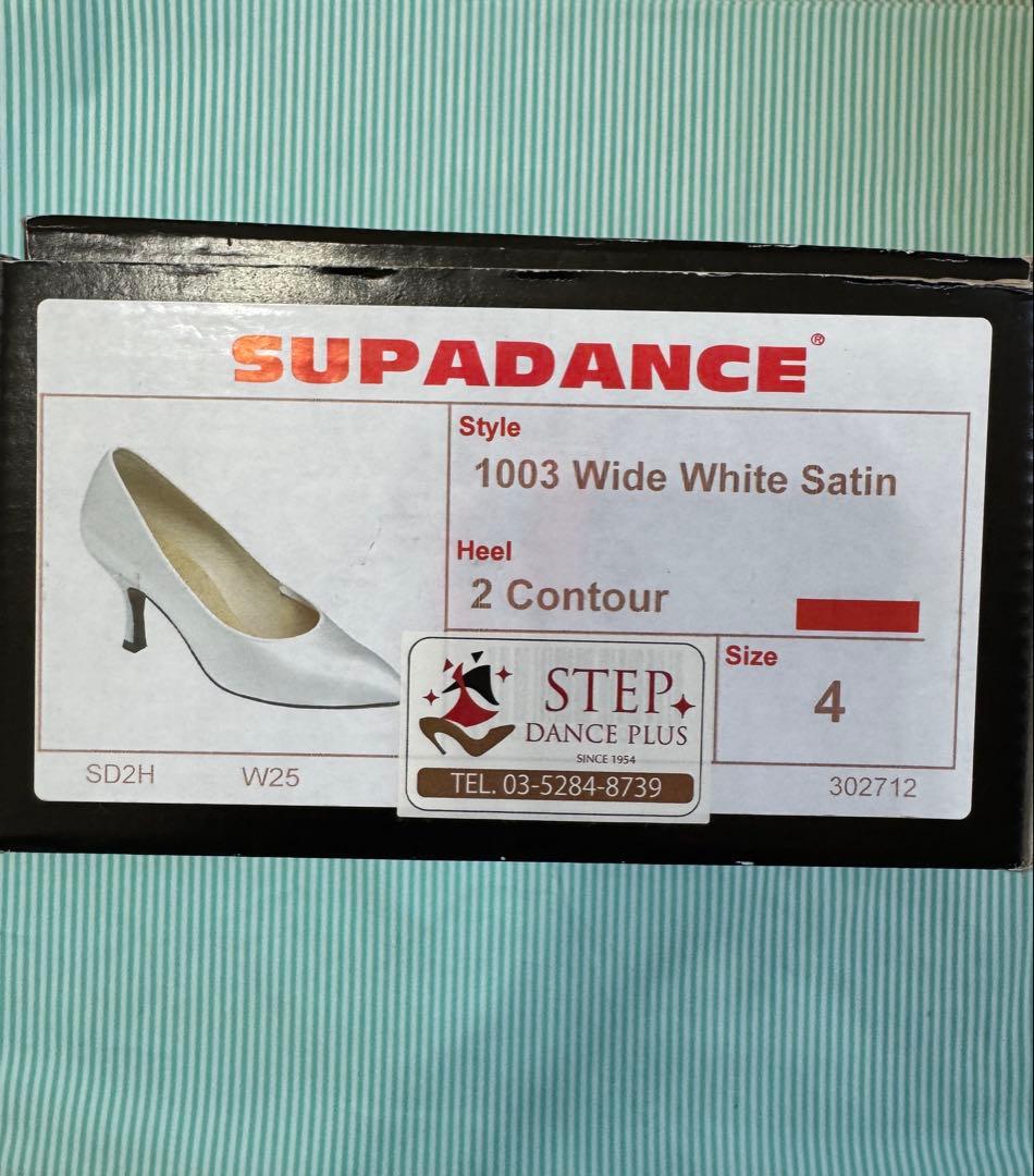 社交ダンスシューズ　SUPADANCE サイズ4 W サテンシューズ
