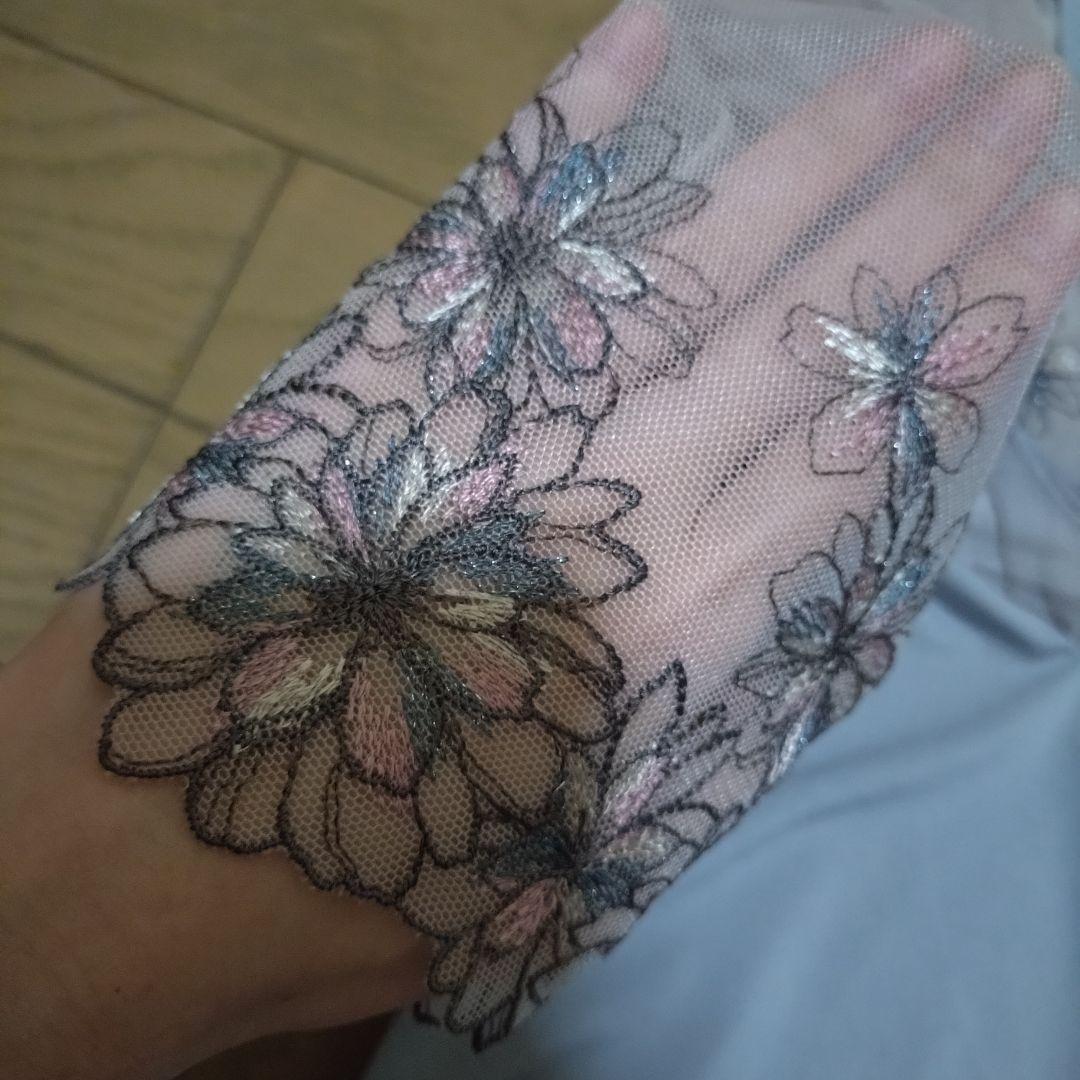Chacott　七分袖レオタード　L　刺繍　チュールネット
