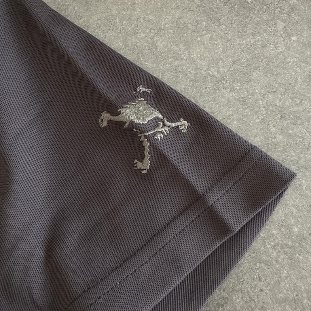 OAKLEY 襟ロゴ　スキッパーポロシャツ スカル刺繍 サイズL