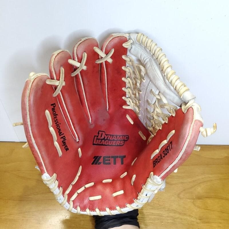 ZETT 赤星モデル 日本製 限定 本人使用カラー 左投げ 外野用 軟式グローブ
