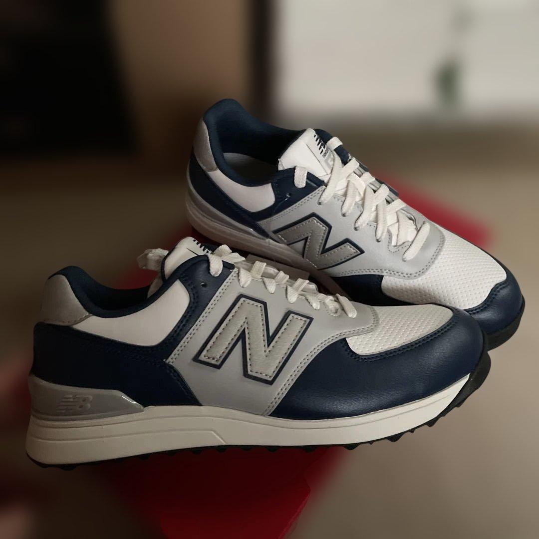 New Balance ML574 ネイビー/ホワイト ゴルフシューズ　24.5