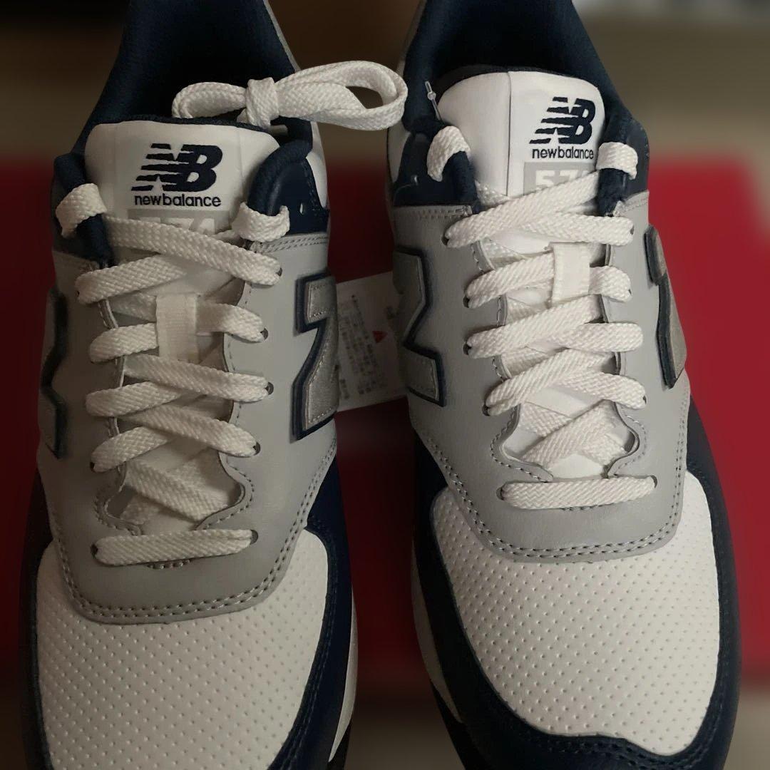 New Balance ML574 ネイビー/ホワイト ゴルフシューズ　24.5