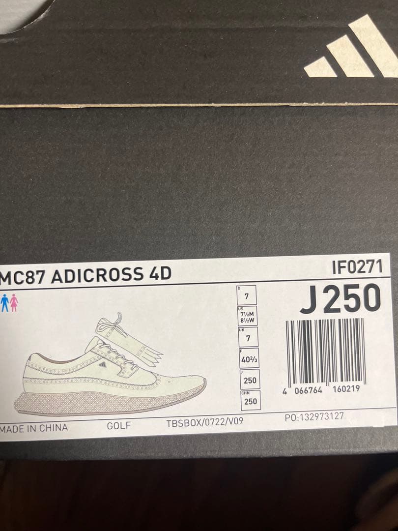 MC87アディダスadidas ADICROSSスパイクレス ゴルフシューズ25
