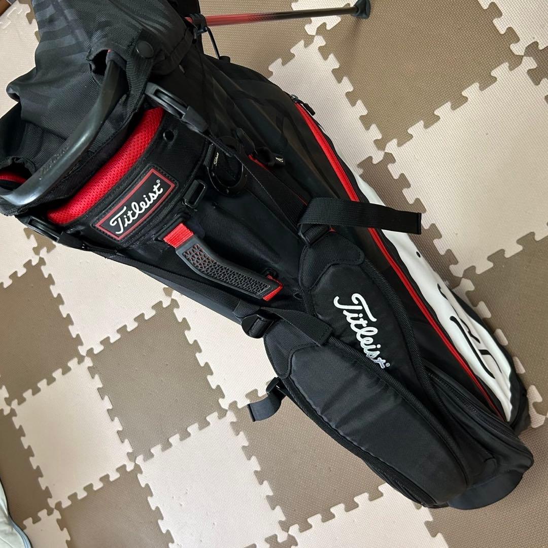 Titleist キャディバッグ 黒/白/赤