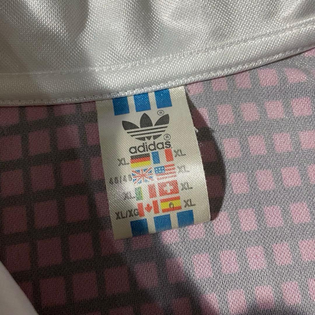 ウェア 90s adidas trefoil logo geometric shirt