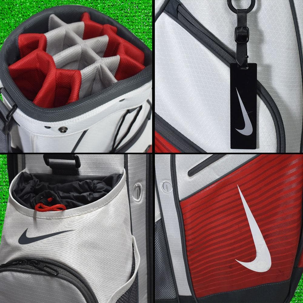 NIKE GOLF ナイキ キャディバッグ９型【ホワイト/レッド/グレー】中古！